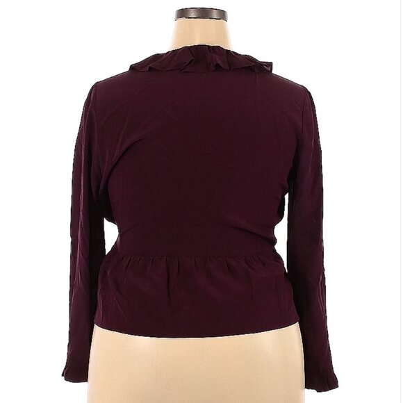 Madewell Blouse 100% Silk Wrap Blouse XXL - Picture 5 of 6